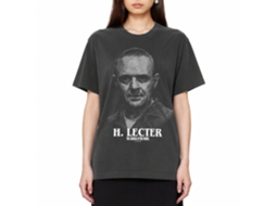 Rockinstone Silence Of The Lambs Movie Silence H Lecter Portrait Solid Smoke Adult T-shirt Size:xxxl