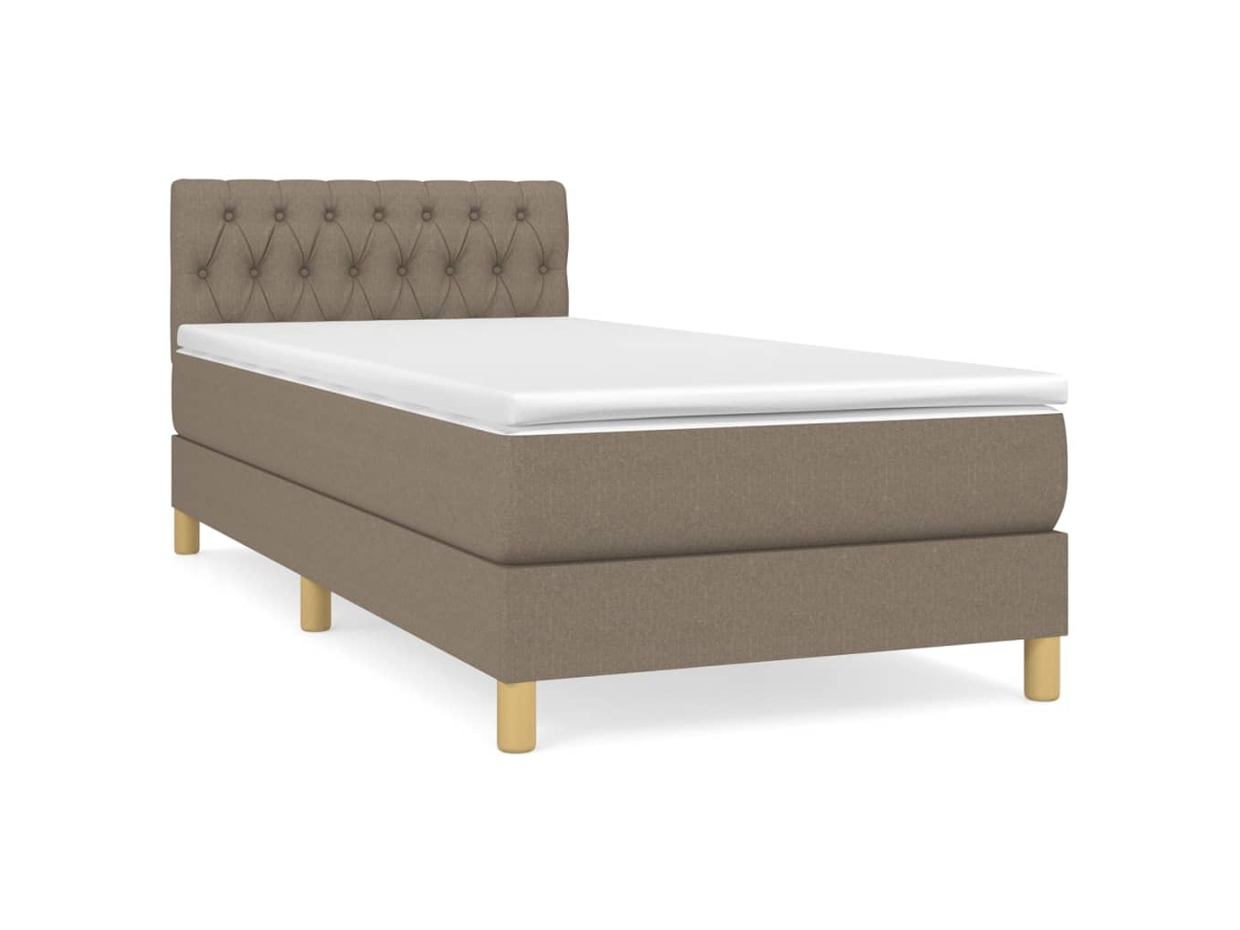 Box Spring Bed, Box Spring Beds Vidaxl Cinzento-acastanhado Tecido (80 X 200 Cm)