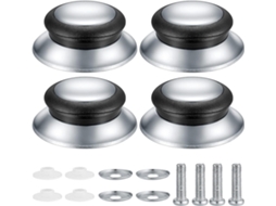 Conjunto de 4 Alças para Tampas de Panelas, Substituição Universal Resistente ao Calor, Alça de Cozinha Durável e Confortável para Panelas e Frigideiras