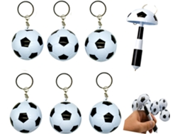 Conjunto De 6 Canetas Em Gel Retráteis Com Tema Futebol E Motivos