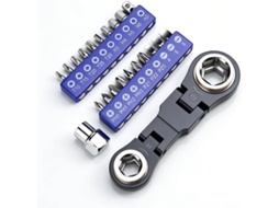 De Chave Com 20 Bits Magnéticos, Soquete E Bolsa Armazenamento, Azul.