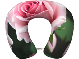 Travesseiro de Viag Rose em Espuma Viscoelástica Suporte para o Pescoço 100 % Poliéster Premium Alta