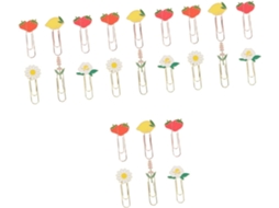 Clipes de metal Housoutil Adoráveis para mesa, organizadores decorativos para estudantes, 6 peças x 4