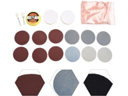 Kit De Remoção Riscos Com Pó Óxido Cério 20g, Suporte 50mm, Rodas