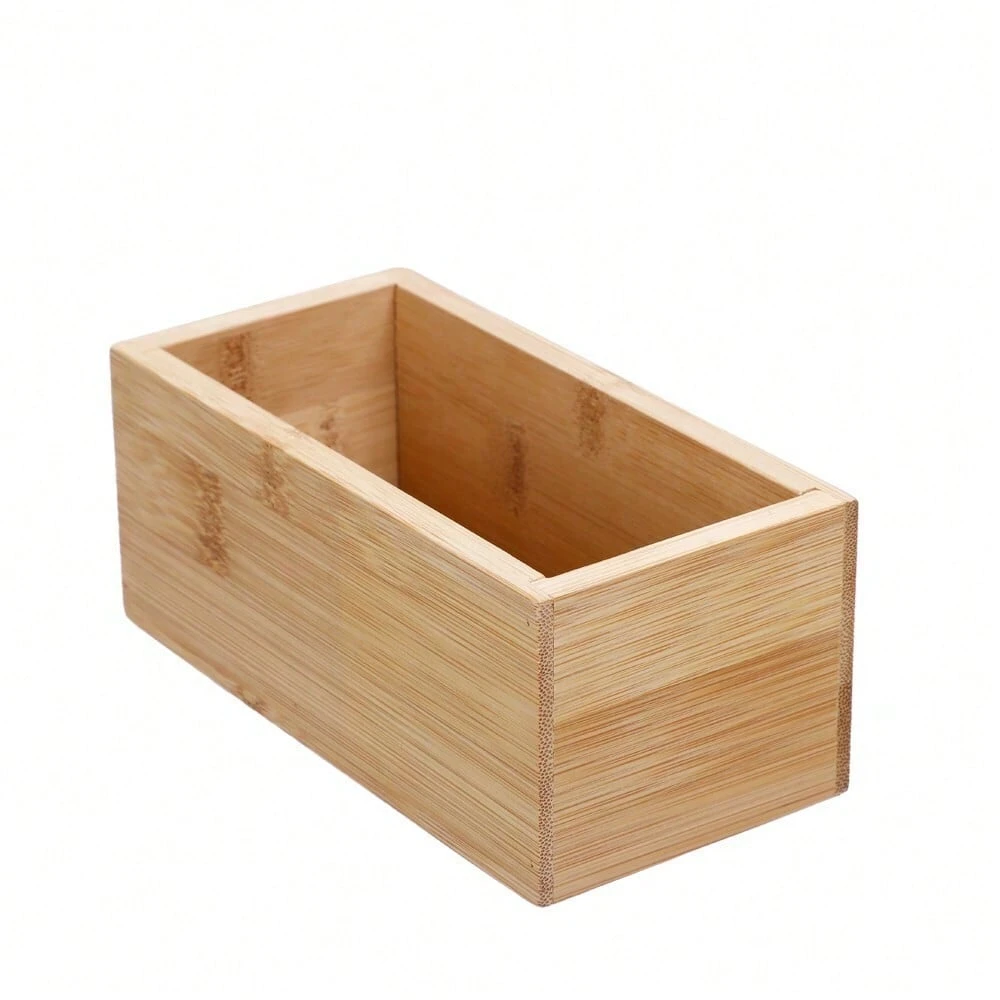 Bandeja Bambu Gaveta 18x9x7cm Organizadora Secretária Ajustável
