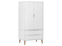 Maison Exclusive - Roupeiro Molde 90x55x175 Cm Pinho Maciço Branco