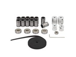 Kit Rolamento Linear Lm8uu Acoplador Eixo Motor Polia Correia Dentada Chave Hexagonal Para Impressora 3d