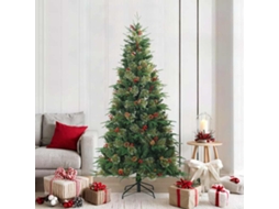 Vidaxl Árvore De Natal Articulada Artificial Com Suporte Verde 210 Cm