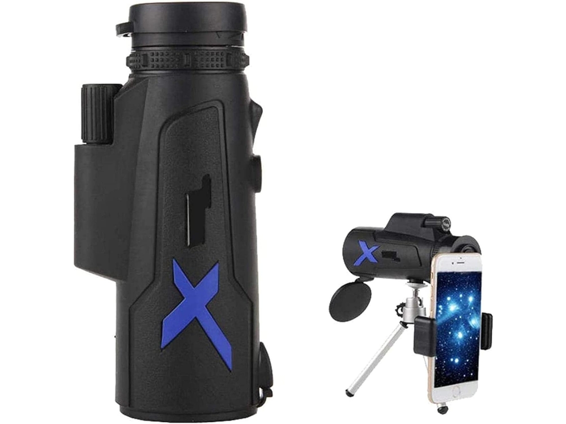 Telescópio de Alta Potência para Caminhadas e Monocular Hd com Suporte para Smartphone e Tripé para Observação de Pássaros JYTGALX (preto)