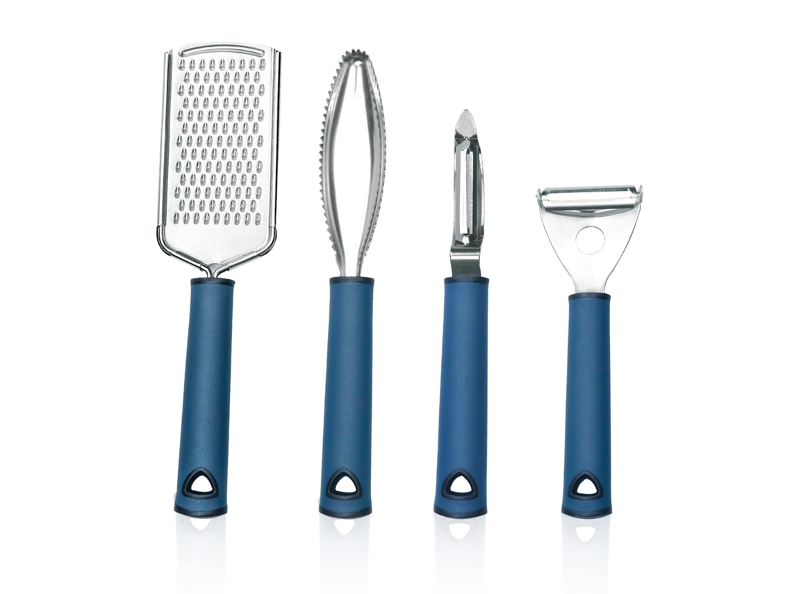 Descascador De Batatas, Conjunto De 4 Descascadores Multifuncionais Em Aço Inoxidável Com Descascador Giratório Para Descascar Frutas E Legumes