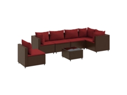 Garden Lounge Set, Garden Lounge Sets Vidaxl Marrom Rattan / Vime (n/a)