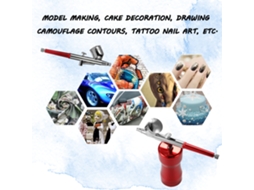 Laxiscreed Aerógrafo Portátil Com Compressor Para Pintura Artística E Decorações De Bolos
