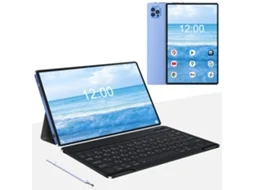 Tablet WUXIAN V62 + Teclado Bluetooth + Capa de Couro + Auriculares + Caneta Stylus (10.1'' - 64 GB - 4 GB RAM - Wi-Fi+4G - Azul)