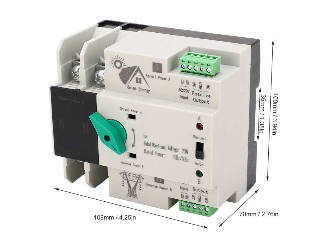 Chave De Transferência Automática 2p 100a 230v