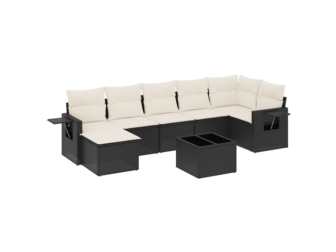 Garden Sofa Set, Garden Sofa Sets Vidaxl Preto Rattan / Vime (n/a)