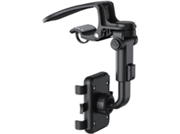 Suporte para celular para painel de carro em ABS preto com clipe antiderrapante