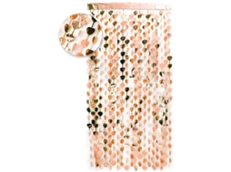 Cortina Coração Rose Gold 100x200 Cm