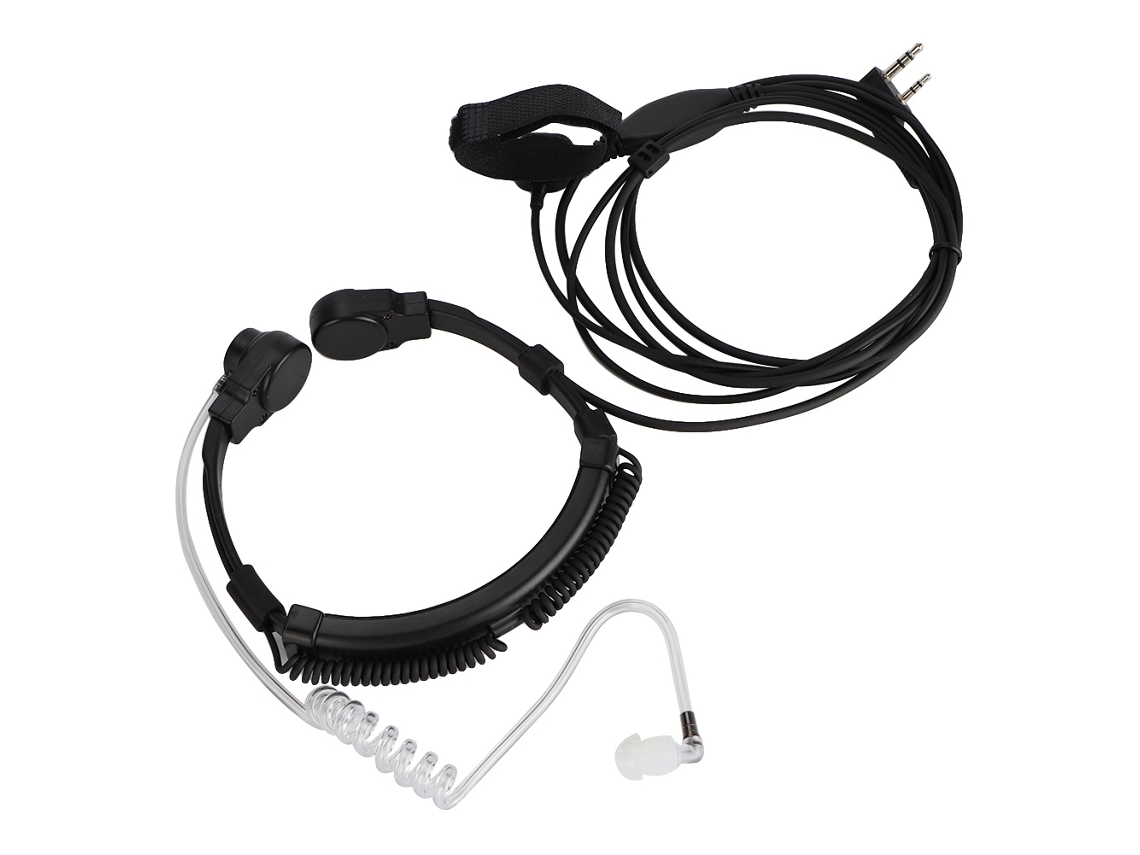 Headset Mali com Microfone de Garganta para Rádio Walkie Talkie
