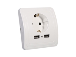 Retirado de uma parede USB alemã do século XVI, equipada com portas USB duplas que atendem às especificações aplicáveis.