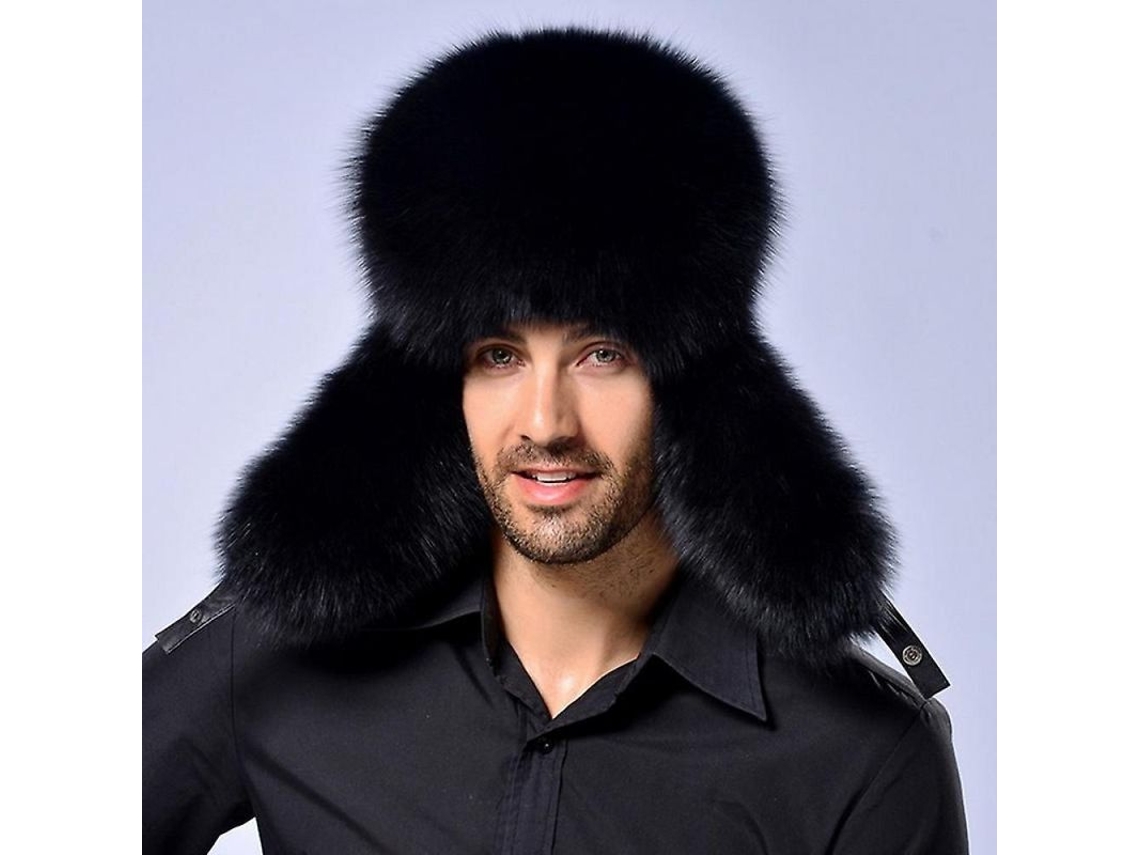 2026 gorro de Invierno Ushanka Con Aletas para Orejas de Pelo Falso Térmico Cossack Trapper Unisex Negro