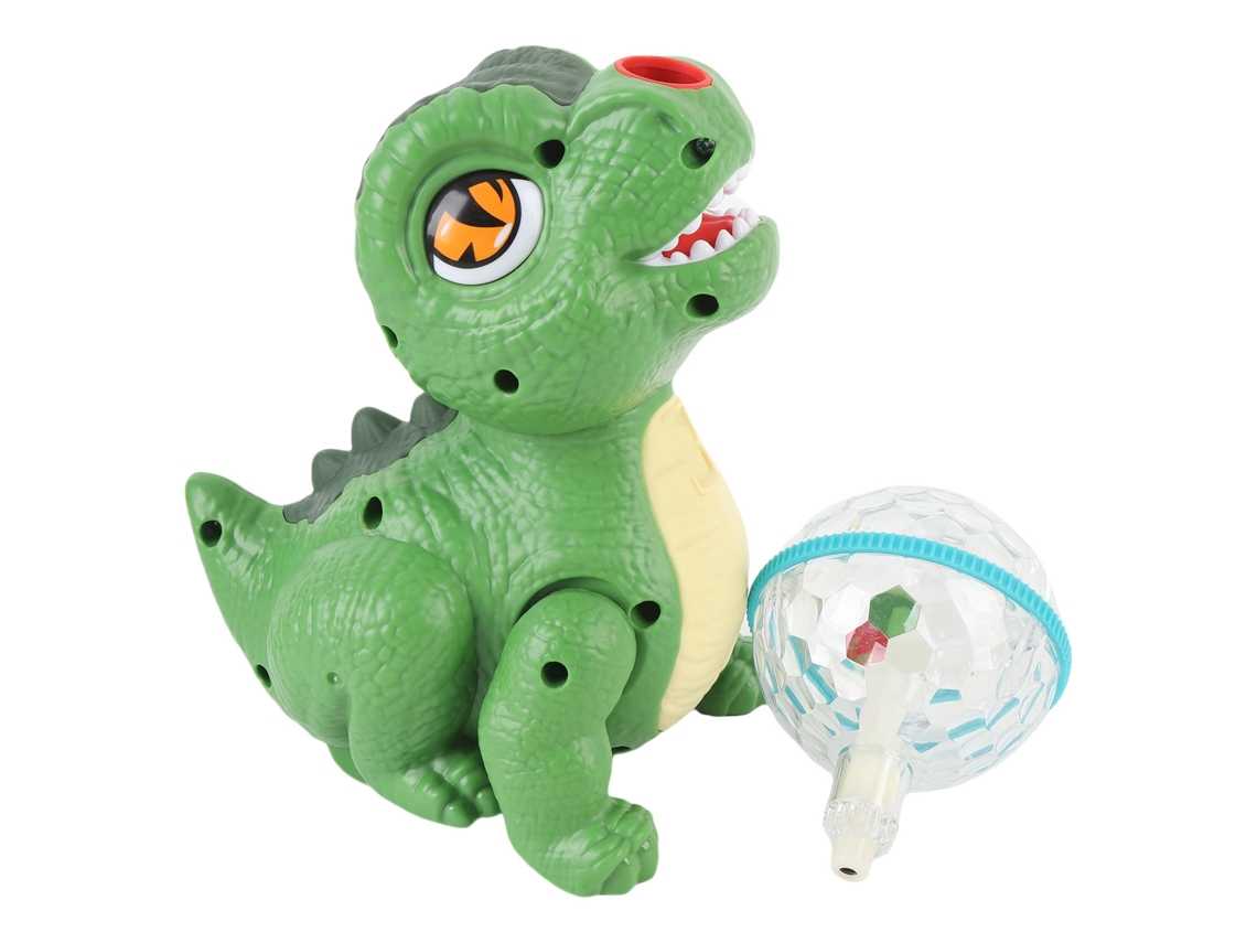 Mali brinquedo Dinossauro Elétrico com Bola Rotativa, Música e Luz Interativa para Crianças