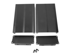 Caja De Alambrado De Aluminio Sand Black Para Proyectos Eletrônicos Com 2 Defletores, 55x106x150mm