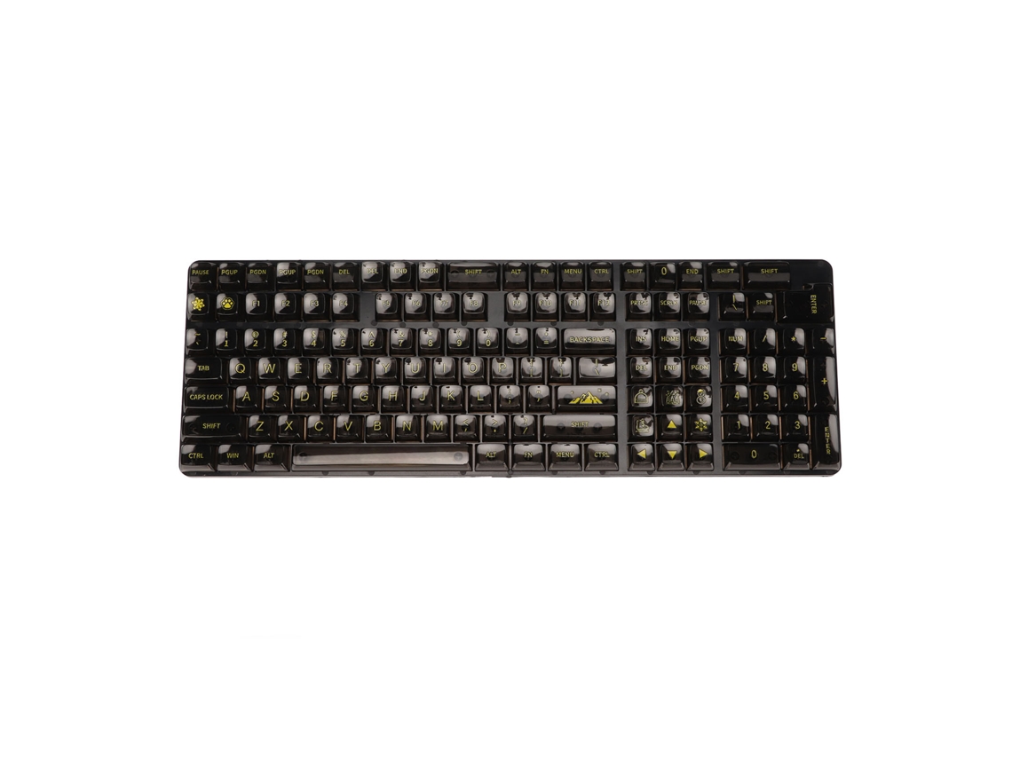 Juego de teclas para pc de 132 teclas, transparentes, ajustables en altura, ergonómicas, para teclados mecánicos personalizados diy | S/MARCA