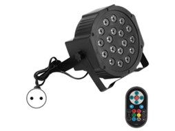 Luz de palco LED flat par 18 RGB, com controle DMX512, para festas, Ktv, clube, DJ S/MARCA