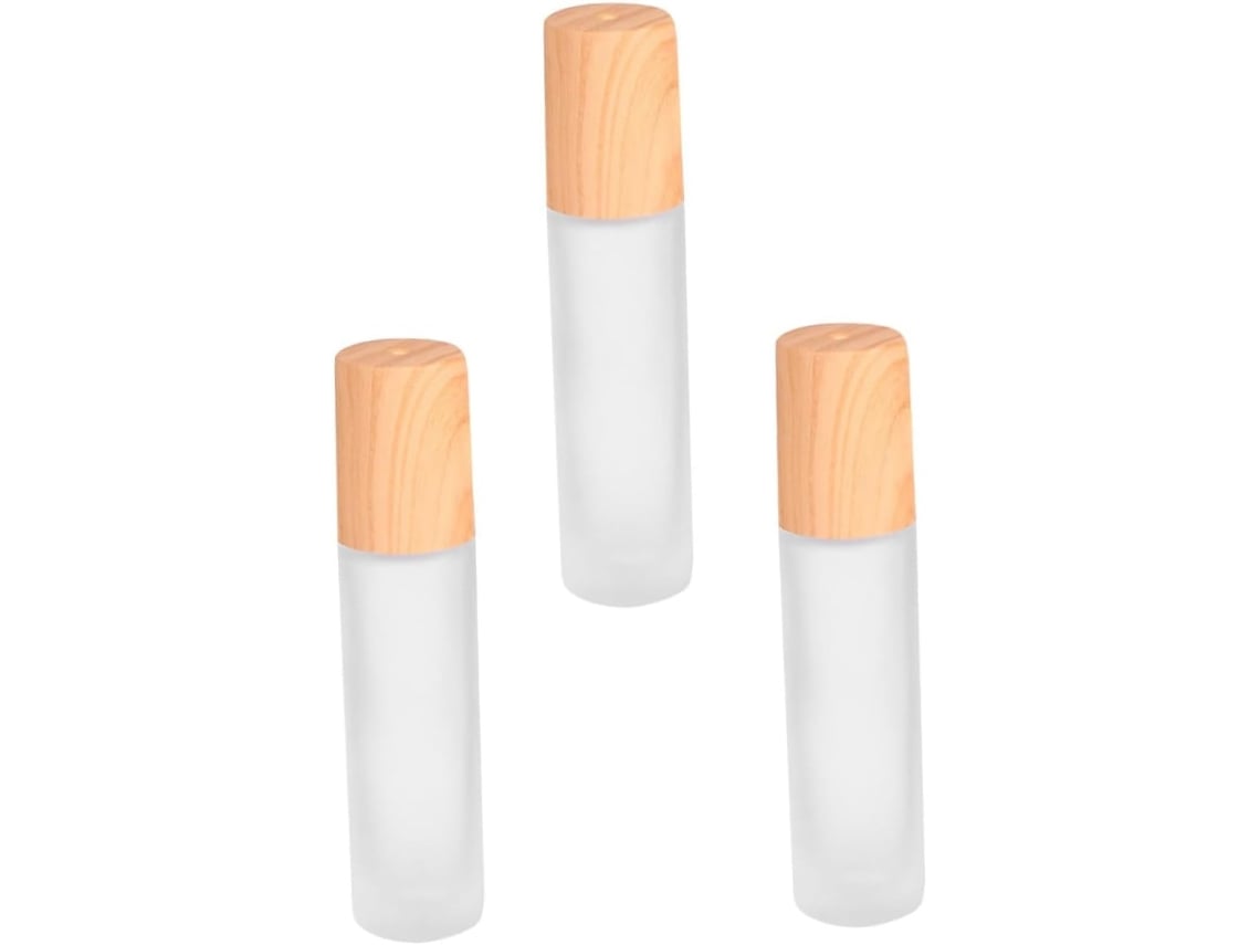 Conjunto De 3 Frascos Roll-on De Vidro Fosco, 10ml, Para Óleos Essenciais, Recarregáveis Para Viagem.