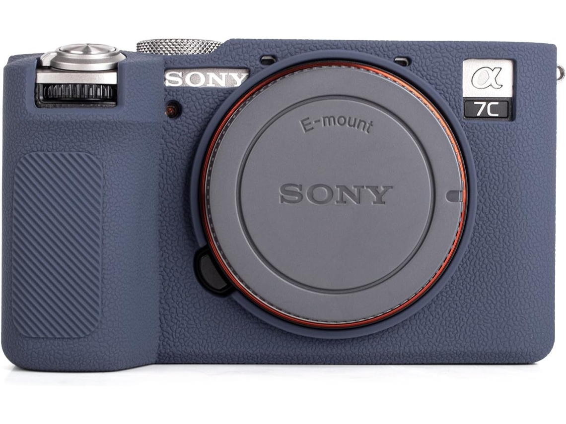 Capa Silicone HEXINYIGJLY para Sony A7c Ii/alpha 7c Ii/a7cm2/a7c2macia Leve, Antirriscos Azul Escuro