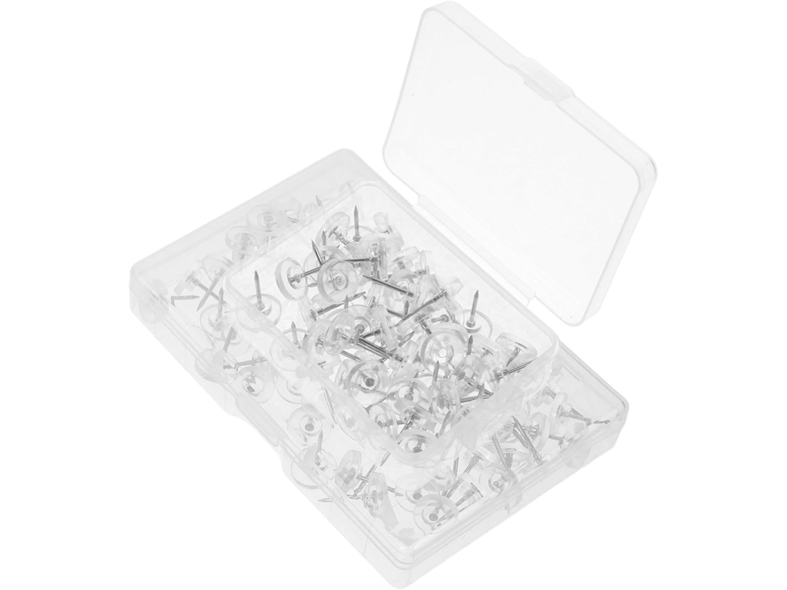 150 Tachinas Criativas Transparentes com Cabeças Redondas para Artesanato e Uso Fora da Mesa, Ideais para Projetos de Faça Você Mesmo e