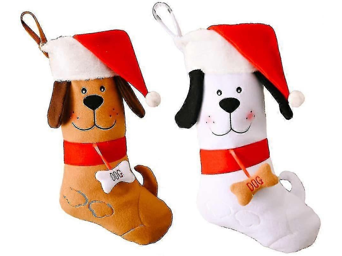 Meias De Natal De Pelúcia Para Árvore De Natal (pacote Com 2) Olysi Shop (multicoloridas)