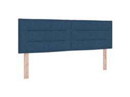 Conjunto 1 Cama Box Vidaxl Azul Tecido (200 X 140 Cm)