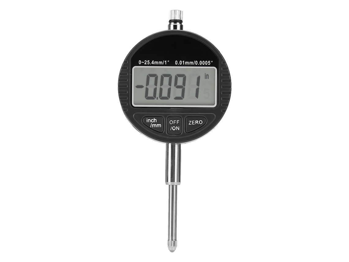Indicador de sonda digital com visor grande para medição em usinagem, cabeçote de sonda de 0 a 25 mm