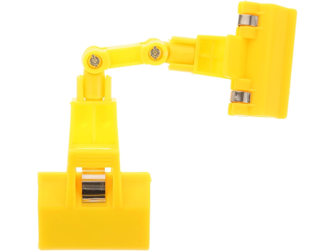 Clipe Duplo Multifuncional De Plástico Para Prancheta Desenho E Suporte Cópias, Amarelo, Aumenta A Eficiência No