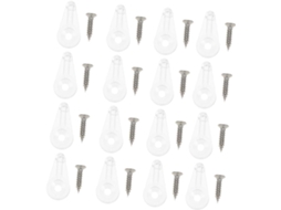 Conjunto De 25 Presilhas Fixação Vidro Para Portas, 4mm, Com Parafusos
