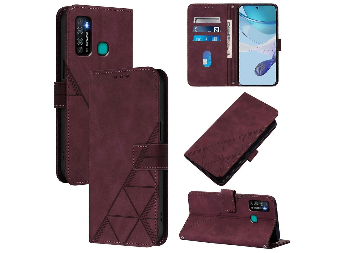 Capa De Celular De Couro Com Estampa 3d E Flip Crossbody