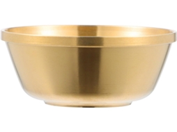 Tigela Sacrificial Budista Cobre Espesso Acabamento Dourado Oferendas Design Clássico Requintado Ideal GOKOCO