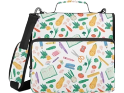 Pasta com zíper, para ombro e mão, diversas bolsas, 3,8 cm 1,5 Polegadas, 3 porta-lápis em formato sino
