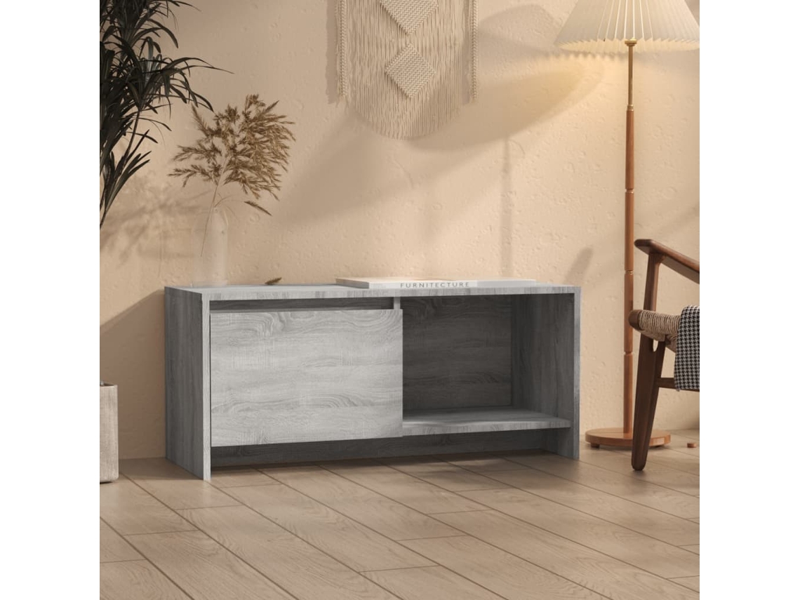 Vidaxl Móvel De Tv 90x35x40 Cm Derivados De Madeira Sonoma Cinzento