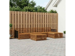 Vidaxl Conjunto De Sofás Para Exterior 6 Unid. Natural
