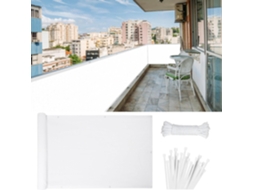 Tela De Privacidade, Guojun, 65 X 550 Cm, Material Alta Qualidade, Branca, Para Varanda