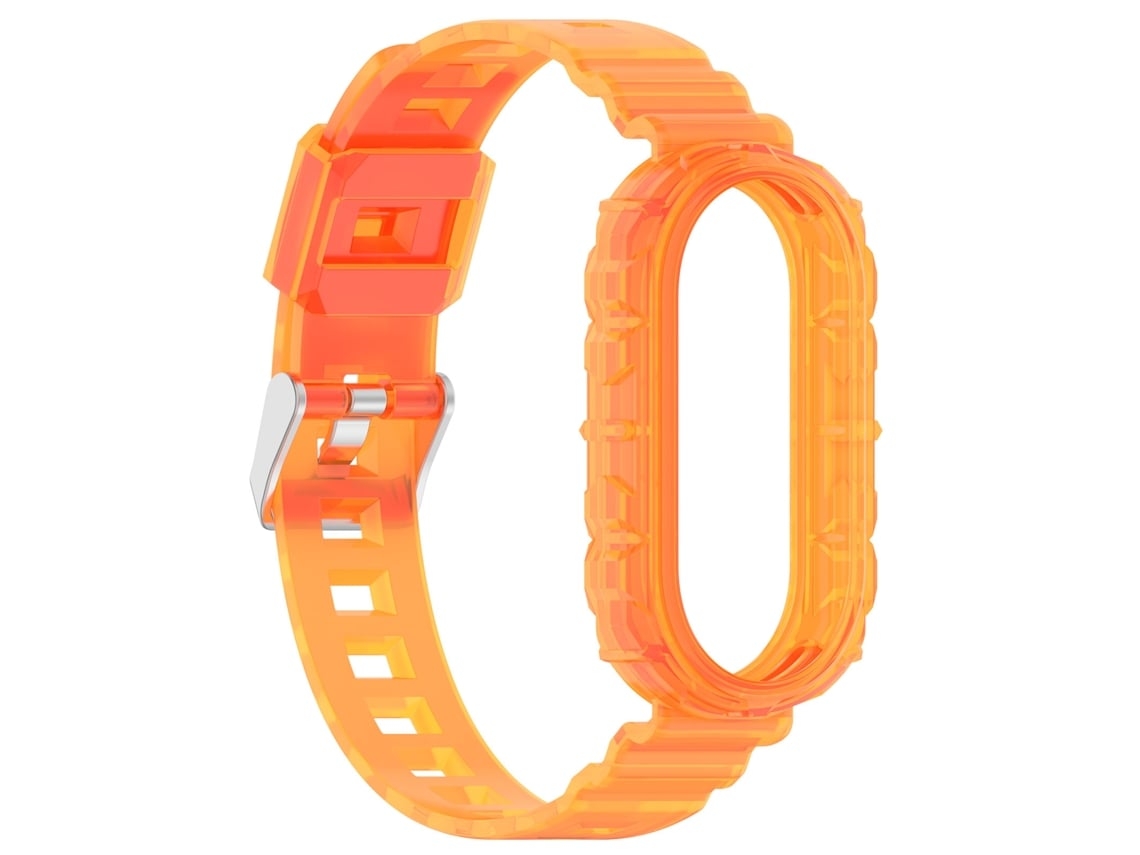 Lurelia Pulseira, Compatível Com Xiaomi Mi Band 8 Integrada Transparente Laranja