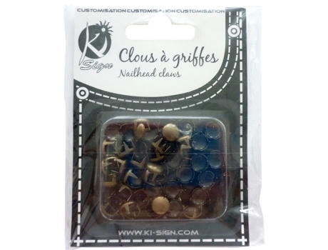 Pregos rebites com garras Redondos ø10mm Antic Bronze 30 peças - Ki-Sign Cobre-bronze