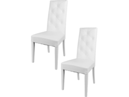 Conjunto de 2 Cadeiras T M C S Chantal (Branco - 99x46x55 cm - Madeira)