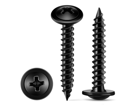 150 Unidades Parafusos De Madeira M4.2 X 38mm, Pretos, Cabeça Truss Modificada, Revestidos Com Camada De Óxido Para Resistência À Corrosão Tpohh