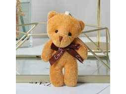 Boneca Urso De Pelúcia Cabeça Grande Com Laço Para Decoração Presente