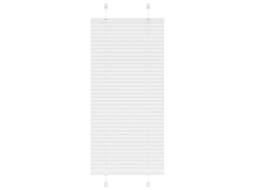 Vidaxl Branco Plissada Cega 65x100 Cm Largura Tecido 64,4 Cm Poliéster