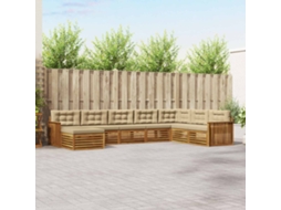 Vidaxl Conjunto De Sofás Para Exterior 8 Pcs Natural E Bege