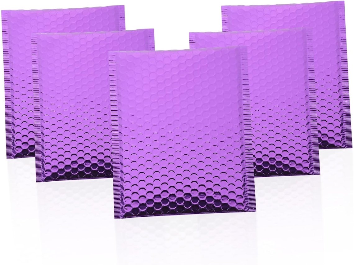 Envelopes À Bulles Pourpre 10 Peças, Filme Alumínio Pe